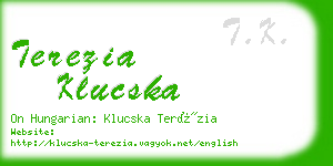 terezia klucska business card